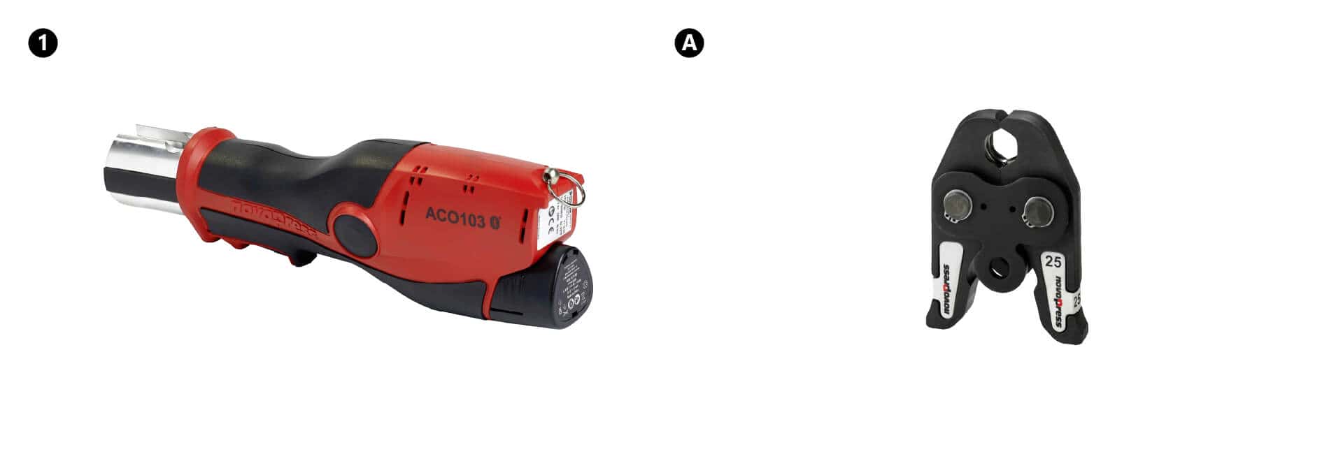 KAN-therm - ultraPRESS System - Novopress crimping machine together with 14-32 mm jaws.