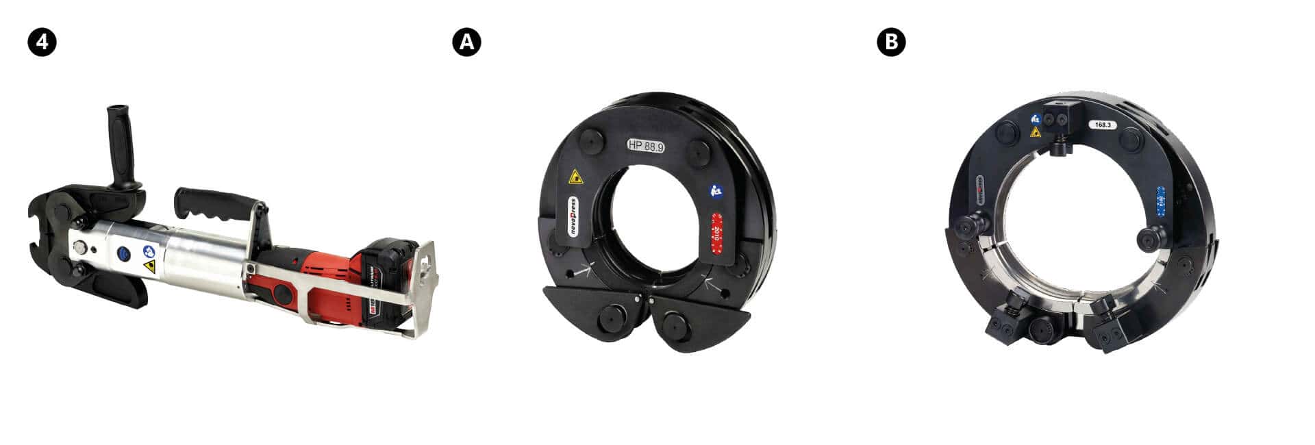 KAN-therm - System Inox - Novopress crimping tool and clamping jaws