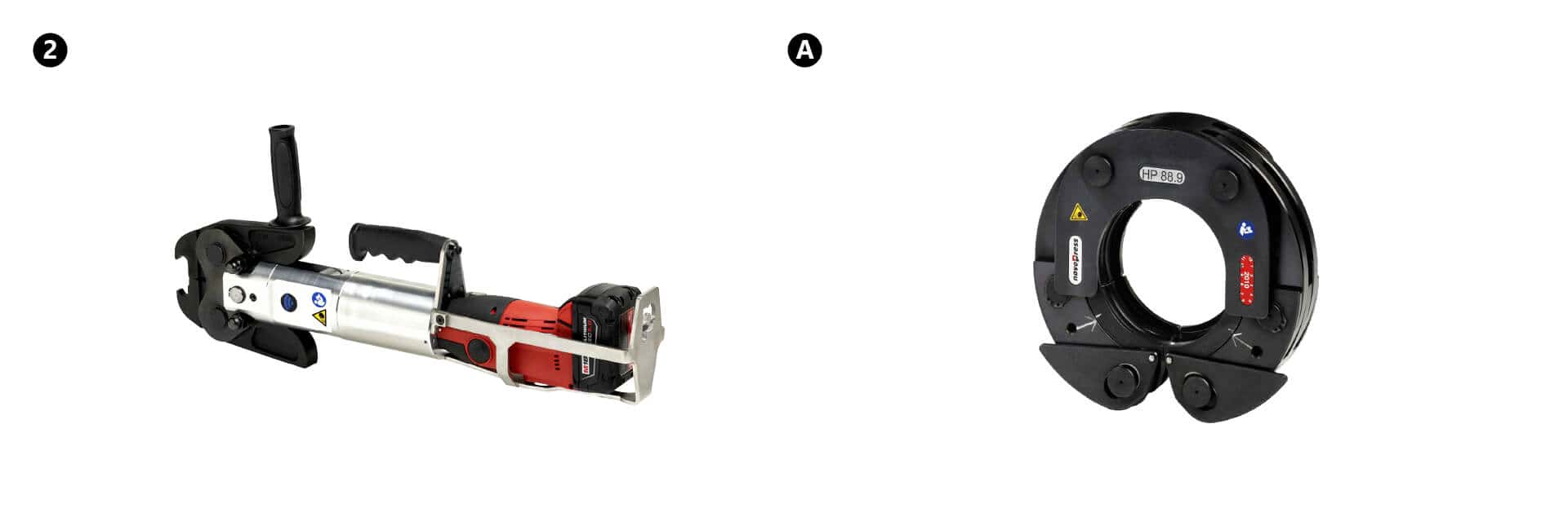 KAN-therm - Sprinkler Inox System - Novopress crimping machine with band.