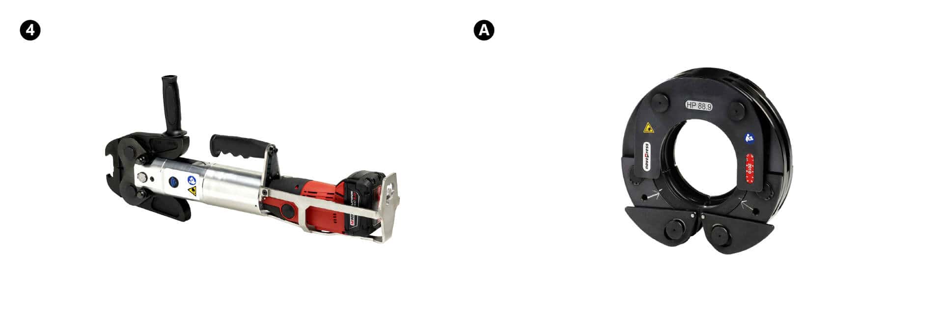 KAN-therm - System Steel - Novopress crimper and band.
